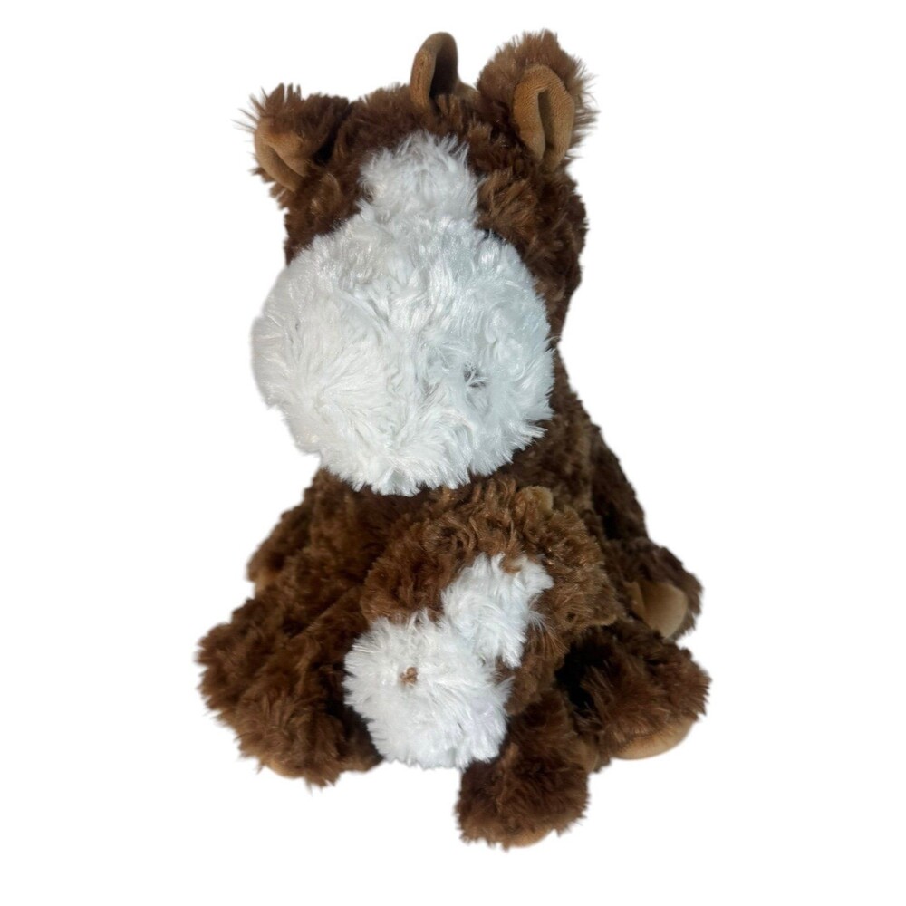 Unipak Designs Plush Coco Horse w Baby Foal Set 13" Brown White Stuffed Toy 2017